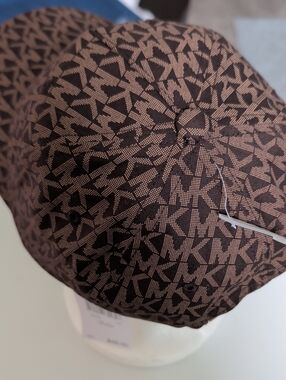 Michael Kors Brown MK Monogram Baseball Cap